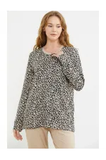 Sementa 76413 Rahat Kalıp Leopar Kombinli Pijama Takım Sementa 76413 Rahat Kalıp Leopar Kombinli Pijama Takım