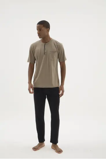 Kocabey BKK-26404 Battal Midi Yaka Pijama Takımı Kocabey BKK-26404 Battal Midi Yaka Pijama Takımı
