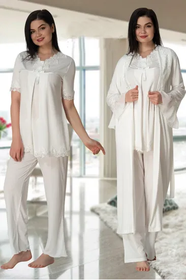 Effortt 5034 Sabahlıklı Lohusa Pijama Takımı Effortt 5034 Sabahlıklı Lohusa Pijama Takımı