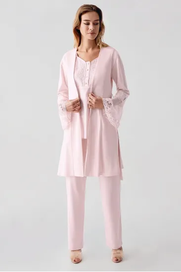 Freshness 322 Kadın Sabahlıklı Pijama Takımı Freshness 322 Kadın Sabahlıklı Pijama Takımı
