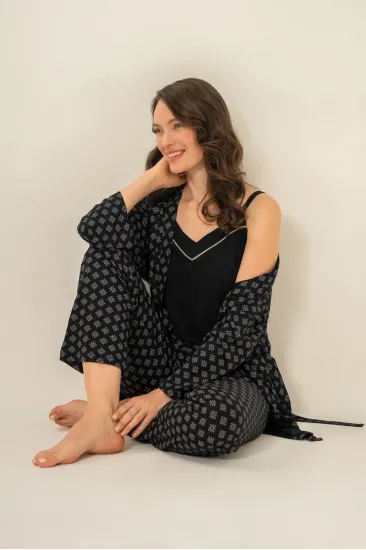 Pierre Cardin 9291-S Kadın 3Lü Pijama Takımı Pierre Cardin 9291-S Kadın 3Lü Pijama Takımı