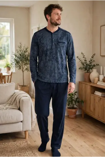 Çift Kaplan 8200 Uzun Kol Erkek Patlı Pijama Takımı Çift Kaplan 8200 Uzun Kol Erkek Patlı Pijama Takımı