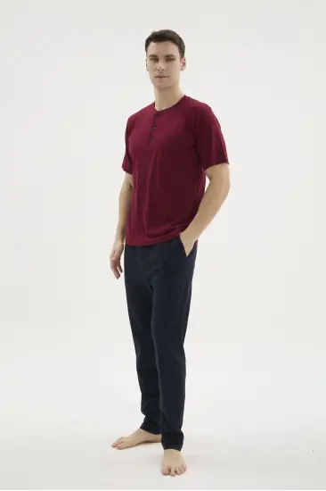 Kocabey 2209 Erkek Battal Midi Yaka Pijama Takım Kocabey 2209 Erkek Battal Midi Yaka Pijama Takım