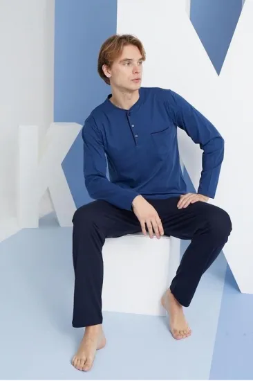 Kocabey 9250 Erkek Midi Yaka Pijama Takım Kocabey 9250 Erkek Midi Yaka Pijama Takım