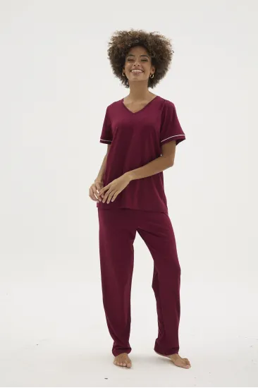 Kocabey KKT-26162K Kadın V Yaka Pijama Takımı Kocabey KKT-26162K Kadın V Yaka Pijama Takımı