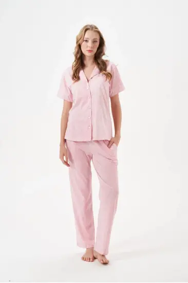 PJS 29033 Kadın Düğmeli Pijama Takım PJS 29033 Kadın Düğmeli Pijama Takım