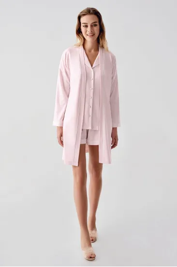 Freshness 324 Kadın 4Lü Sabahlıklı Şorlu Pijama Takımı Freshness 324 Kadın 4Lü Sabahlıklı Şorlu Pijama Takımı