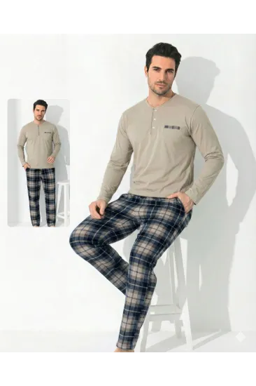 Boyraz 0697 Erkek Uzun Kol Penye Pijama Takımı