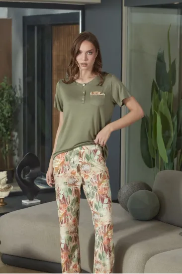 Aqua 26593 Kadın Desenli Kısa Kol Pijama Takımı Aqua 26593 Kadın Desenli Kısa Kol Pijama Takımı