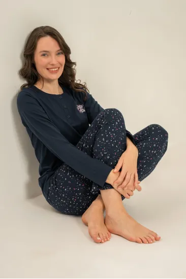 Arnetta Ar3775-S Kadın Uzun Kollu Pijama Takım Arnetta Ar3775-S Kadın Uzun Kollu Pijama Takım
