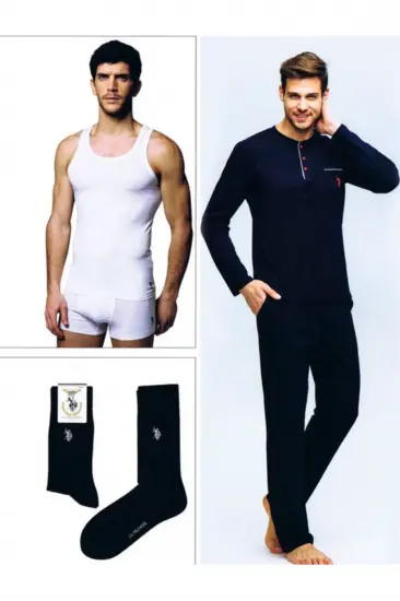 US Polo 17394 Erkek Uzun Kol Pijama Çeyiz Takımı US Polo 17394 Erkek Uzun Kol Pijama Çeyiz Takımı