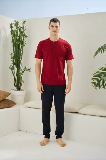 Kocabey 2090 Erkek Midi Yaka Pijama Takım Kocabey 2090 Erkek Midi Yaka Pijama Takım