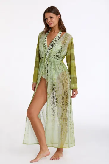 Argento 2106-3025 Kadın Önü Açık Uzun Kaftan