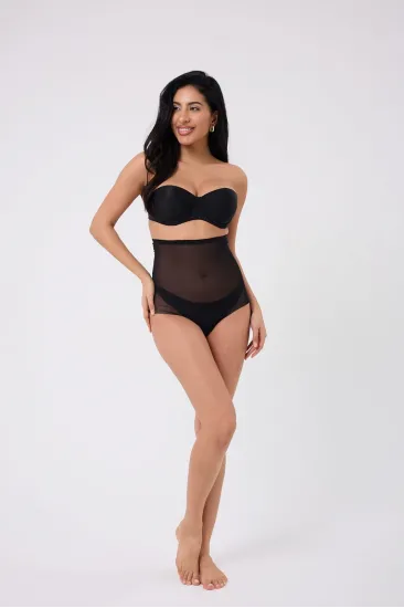 Freshness 0006 Lazer Kesim Tül Yüksek Bel Slip Korse Freshness 0006 Lazer Kesim Tül Yüksek Bel Slip Korse