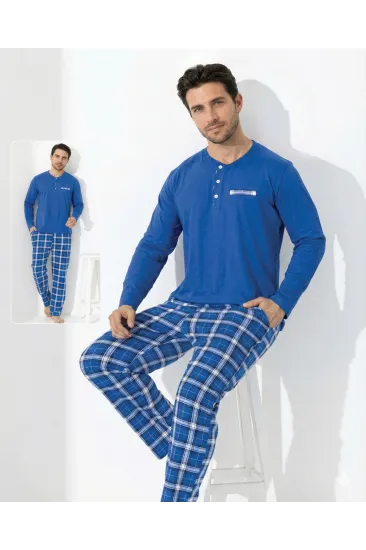 Boyraz 0645 Erkek Uzun Kol Penye Pijama Takımı
