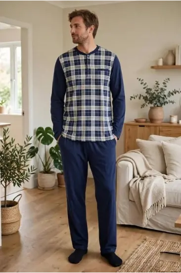 Çift Kaplan 8219 Erkek Uzun Kol Pijama Takımı Çift Kaplan 8219 Erkek Uzun Kol Pijama Takımı