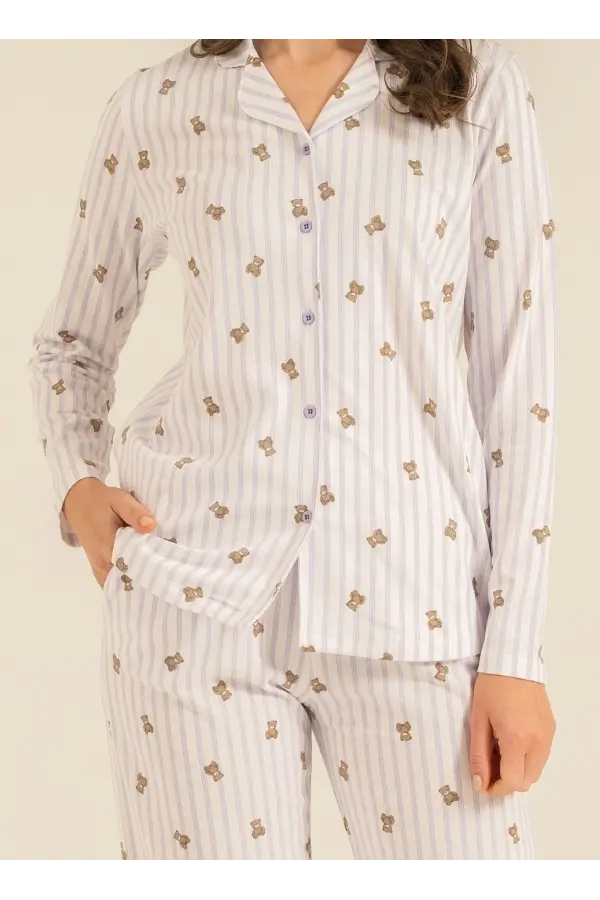 Rolypoly Rp3913-S Kadın Gömlek Pijama Takım Rolypoly Rp3913-S Kadın Gömlek Pijama Takım