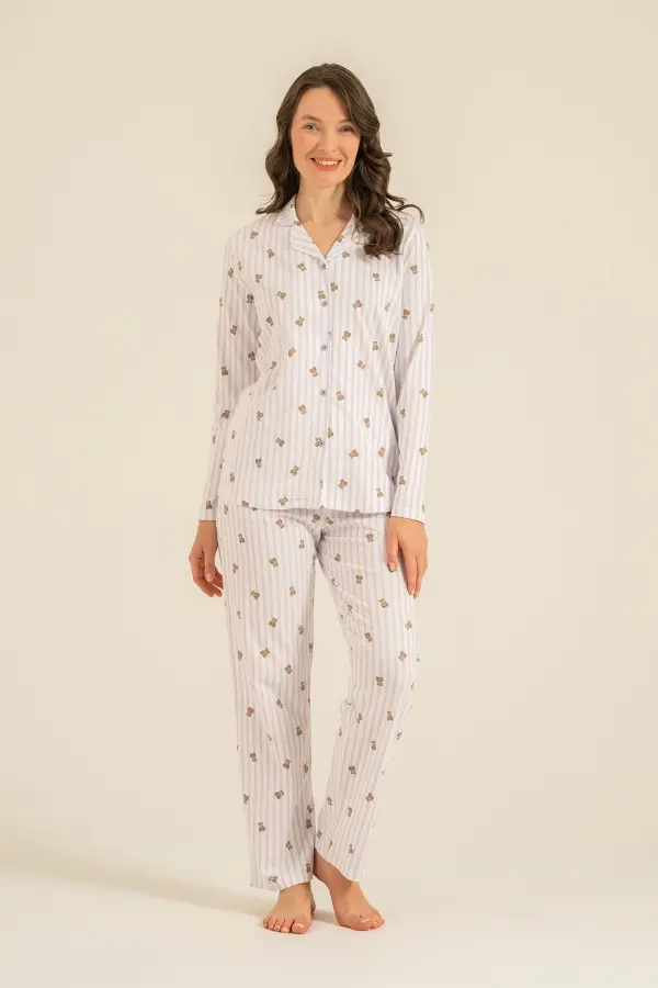 Rolypoly Rp3913-S Kadın Gömlek Pijama Takım Rolypoly Rp3913-S Kadın Gömlek Pijama Takım