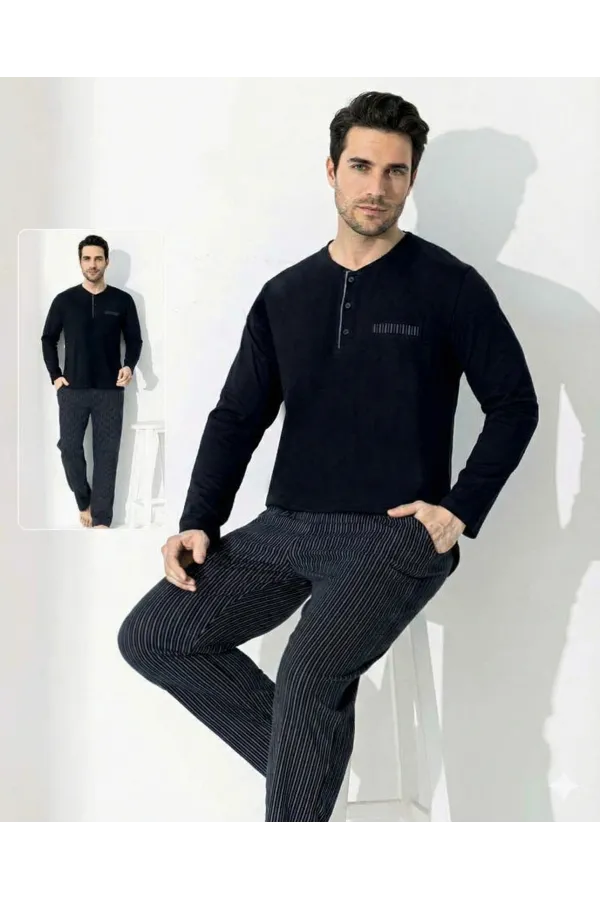 Boyraz 0690 Erkek Uzun Kol Penye Pijama Takımı Boyraz 0690 Erkek Uzun Kol Penye Pijama Takımı