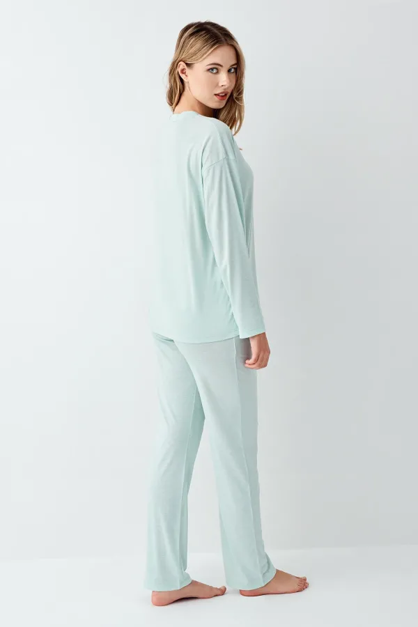 Arnetta 3407-S Kadın Uzun Kol Pijama Takım