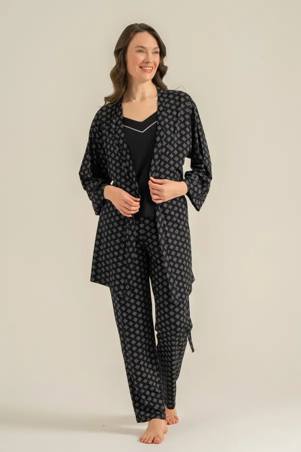 Pierre Cardin 9291-S Kadın 3Lü Pijama Takımı Pierre Cardin 9291-S Kadın 3Lü Pijama Takımı