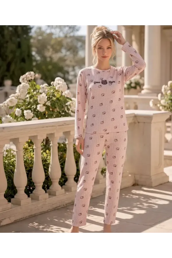 Boyraz VF-02934 Kadın Waffle Kumaş Pijama Takımı Boyraz VF-02934 Kadın Waffle Kumaş Pijama Takımı