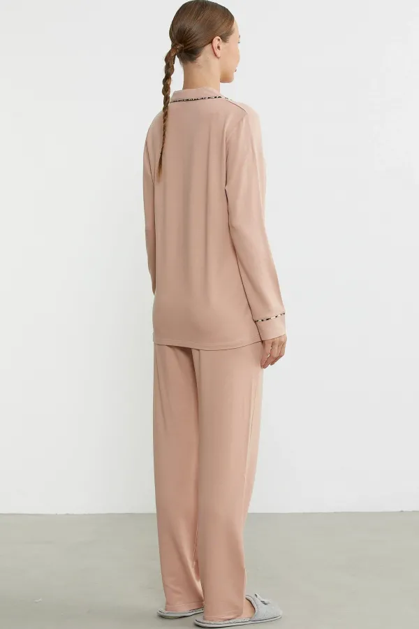 Sementa 76444 Düz Renk Gömlek Model Pijama Takım Sementa 76444 Düz Renk Gömlek Model Pijama Takım
