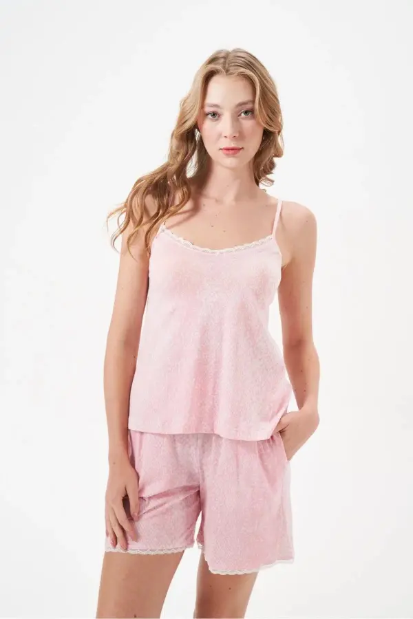 PJS 29029 Kadın İp Askılı Şort Takım PJS 29029 Kadın İp Askılı Şort Takım