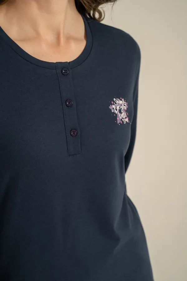 Arnetta Ar3775-S Kadın Uzun Kollu Pijama Takım Arnetta Ar3775-S Kadın Uzun Kollu Pijama Takım