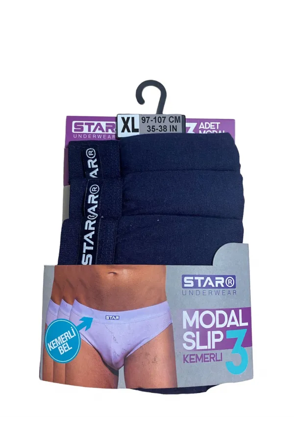 Star 109 Erkek 3'lü Modal Slip Star 109 Erkek 3'lü Modal Slip