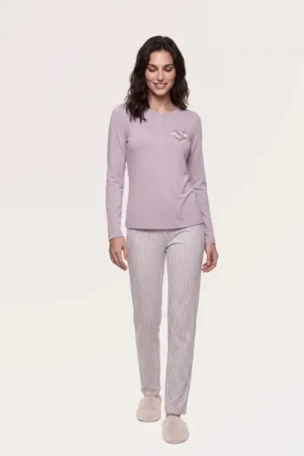 Pjs 30149 Kadın Uzun Kol Pijama Takımı Pjs 30149 Kadın Uzun Kol Pijama Takımı