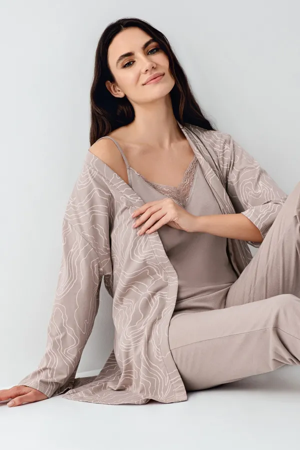 Pierre Cardin 9099-S 3lü Pijama Takımı Pierre Cardin 9099-S 3lü Pijama Takımı