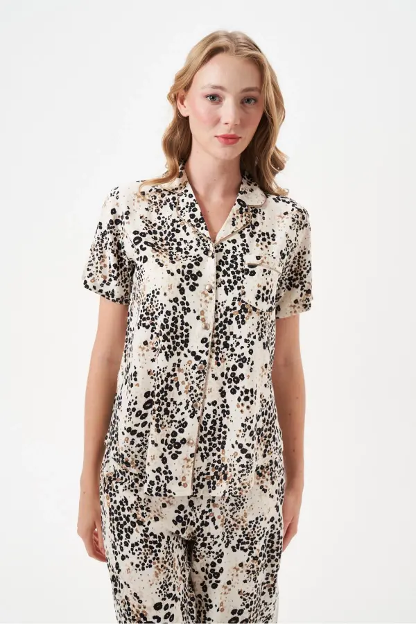 PJS 29049 Kadın Düğmeli Pijama Takım PJS 29049 Kadın Düğmeli Pijama Takım