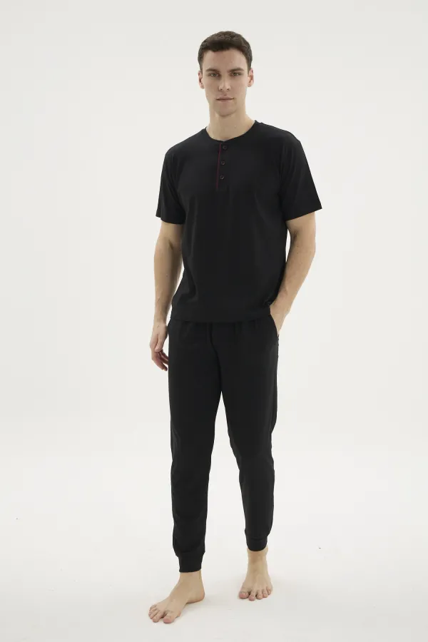 Kocabey KKT-26155 Erkek Midi Yaka Pijama Takımı Kocabey KKT-26155 Erkek Midi Yaka Pijama Takımı