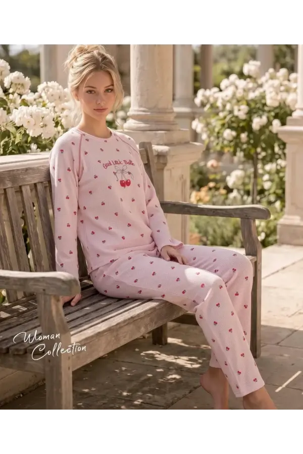 Boyraz VF-02906 Kadın Waffle Kumaş Pijama Takımı