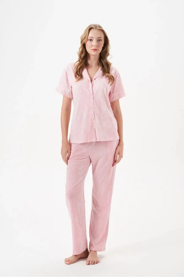 PJS 29033 Kadın Düğmeli Pijama Takım PJS 29033 Kadın Düğmeli Pijama Takım