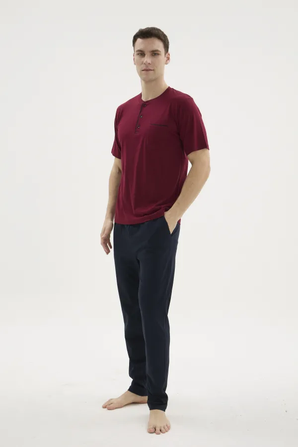 Kocabey 2209 Erkek Battal Midi Yaka Pijama Takım Kocabey 2209 Erkek Battal Midi Yaka Pijama Takım
