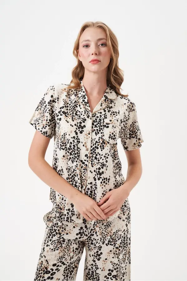 PJS 29049 Kadın Düğmeli Pijama Takım PJS 29049 Kadın Düğmeli Pijama Takım
