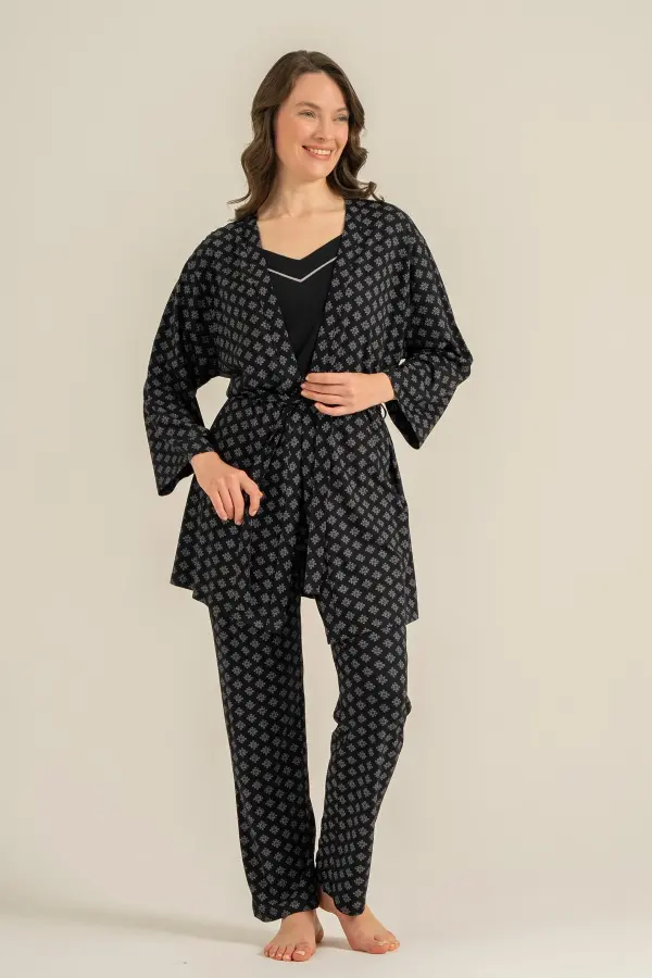 Pierre Cardin 9291-S Kadın 3Lü Pijama Takımı Pierre Cardin 9291-S Kadın 3Lü Pijama Takımı