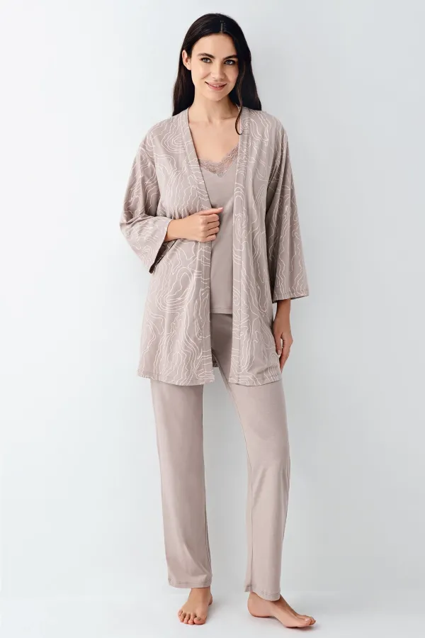 Pierre Cardin 9099-S 3lü Pijama Takımı Pierre Cardin 9099-S 3lü Pijama Takımı