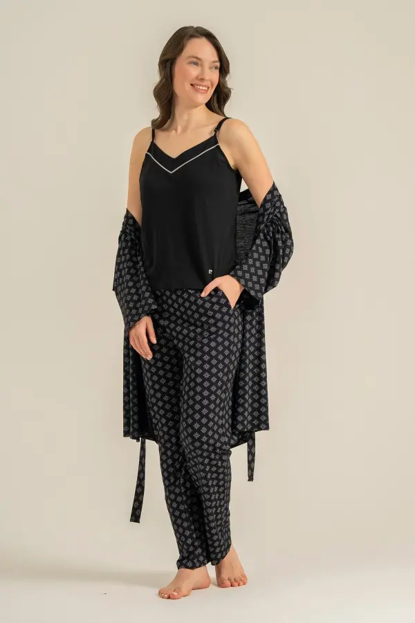 Pierre Cardin 9291-S Kadın 3Lü Pijama Takımı Pierre Cardin 9291-S Kadın 3Lü Pijama Takımı