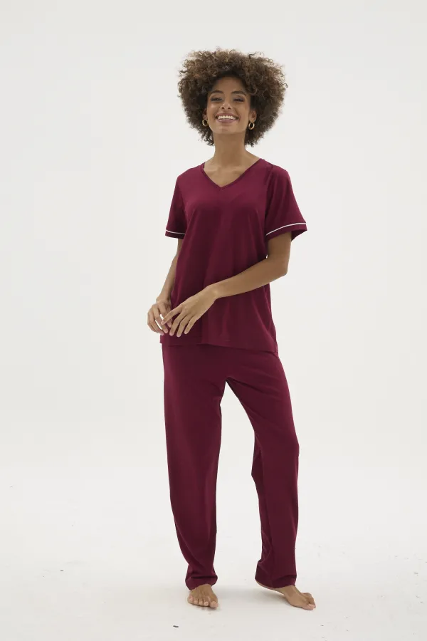 Kocabey KKT-26162K Kadın V Yaka Pijama Takımı Kocabey KKT-26162K Kadın V Yaka Pijama Takımı