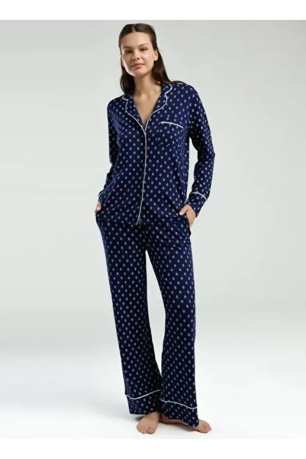 Pierre Cardin Pc8950-S Kadın Gömlek Pijama Takım Pierre Cardin Pc8950-S Kadın Gömlek Pijama Takım
