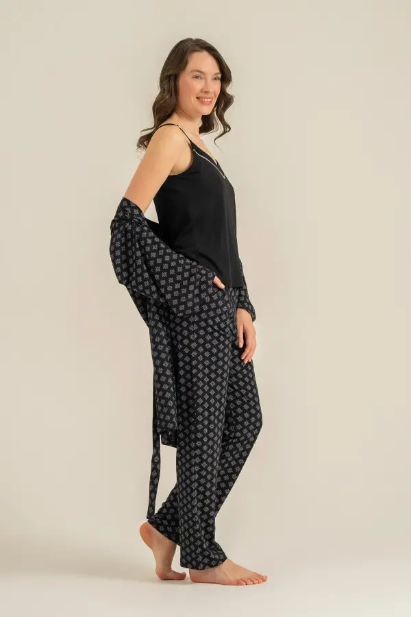 Pierre Cardin 9291-S Kadın 3Lü Pijama Takımı Pierre Cardin 9291-S Kadın 3Lü Pijama Takımı