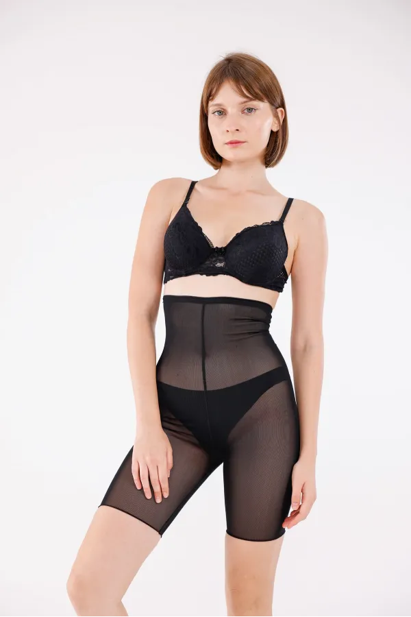 Freshness 0007 Lazer Kesim Tül Yüksek Bel Şort Korse Freshness 0007 Lazer Kesim Tül Yüksek Bel Şort Korse
