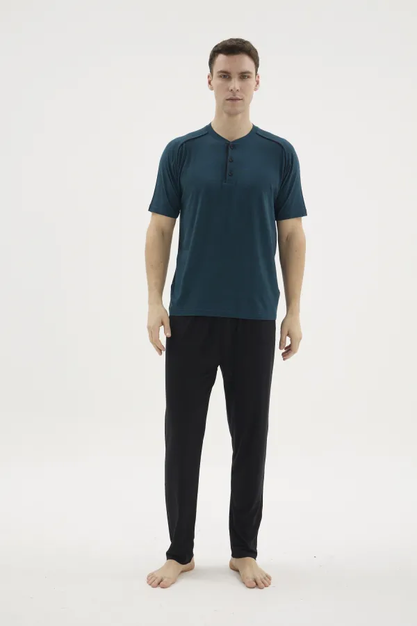 Kocabey KKT-26153 Erkek Midi Yaka Pijama Takımı Kocabey KKT-26153 Erkek Midi Yaka Pijama Takımı