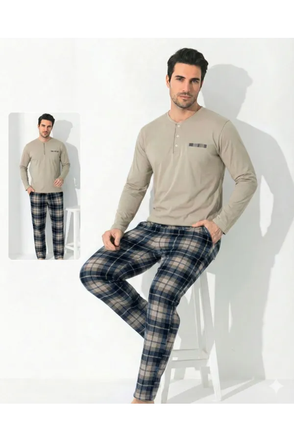 Boyraz 0697 Erkek Uzun Kol Penye Pijama Takımı Boyraz 0697 Erkek Uzun Kol Penye Pijama Takımı