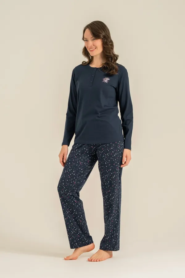 Arnetta Ar3775-S Kadın Uzun Kollu Pijama Takım Arnetta Ar3775-S Kadın Uzun Kollu Pijama Takım