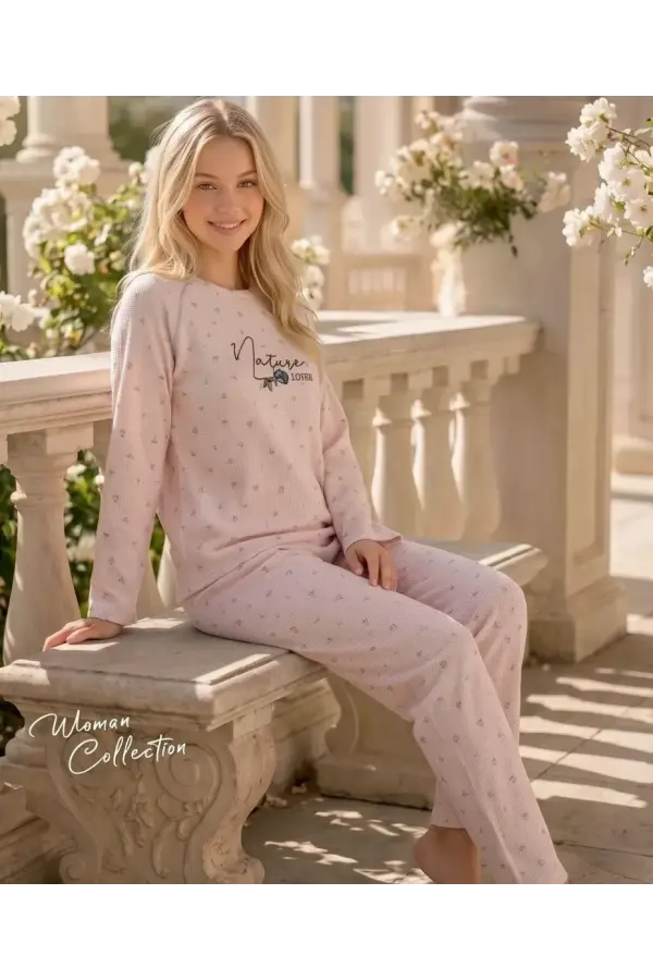 Boyraz VF-02784 Kadın Waffle Kumaş Pijama Takımı Boyraz VF-02784 Kadın Waffle Kumaş Pijama Takımı