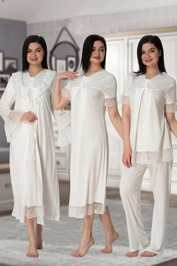 Effortt 5046 Sabahlıklı Lohusa Hamile 4lü Set Effortt 5046 Sabahlıklı Lohusa Hamile 4lü Set